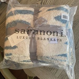 Brand New Saranoni Toddler Blanket in Blue